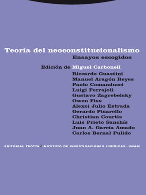 cover image of Teoría del neoconstitucionalismo